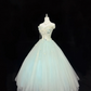Sage Green Off-the-Shoulder Floral Design Cinched Waist Voluminous Skirt Romantic Dress, Wedding Gown gh7907