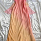Blue/orange fashion gradient elegant spaghetti strap long chiffon prom dress evening dress party dress gh2934