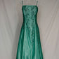 Grün Charming Fashion Exquisite Perlen Lange Elegante Tüll Satin Ballkleid Abendkleid Partykleid gh3435