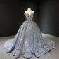 Silber/Rot/Grün Glänzend Wunderschöne Pailletten Langes Ballkleid Abendkleid Off Schulter Erwachsene Zeremonie Kleid gh3128