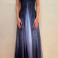 girlhomeshops-Navy Blue Formal Evening Gown With Delicate Beading Details, Long Chiffon Satin Fabric gh6111