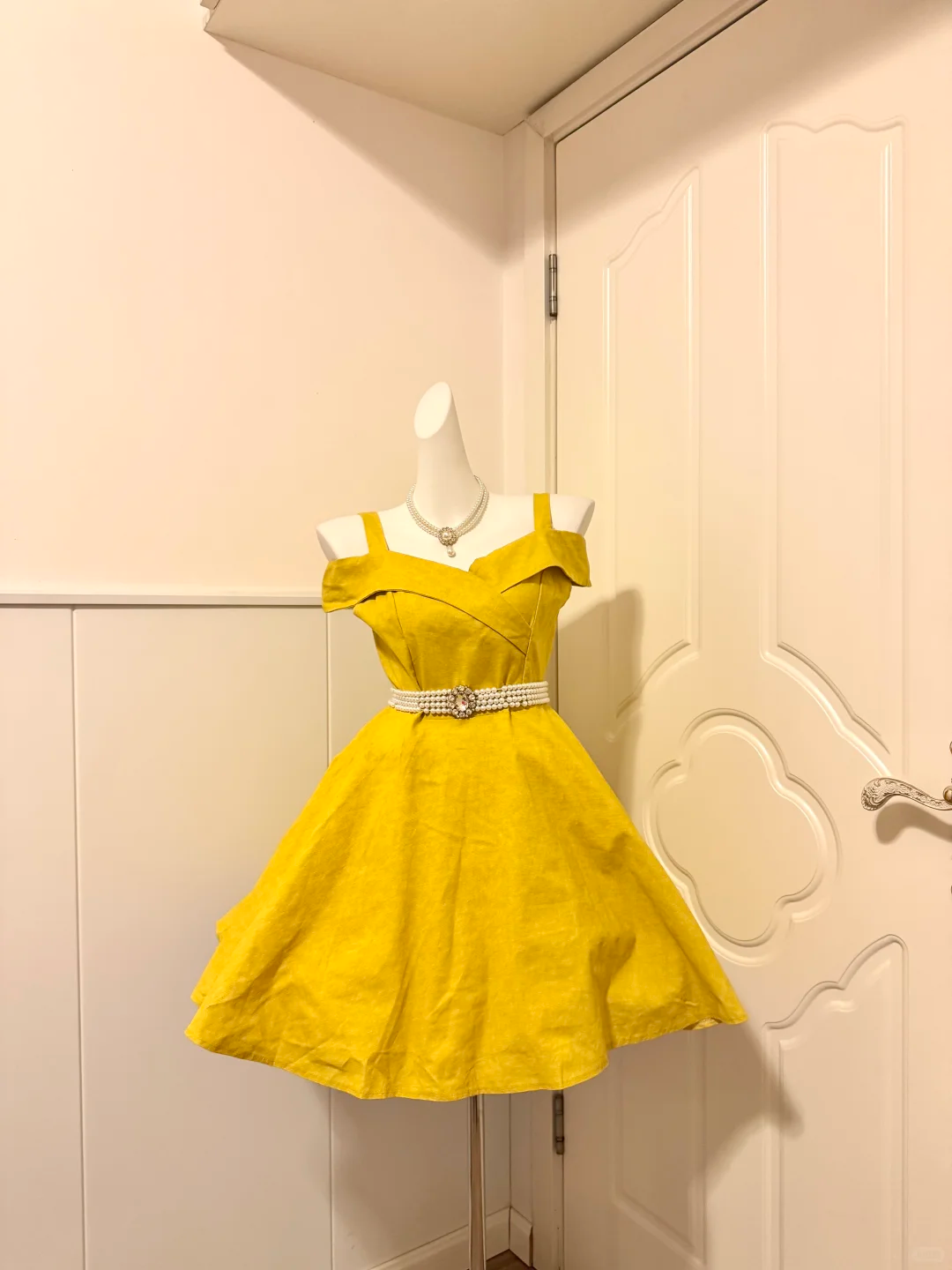 Yellow Vintage Homecoming Dress Cold Shoulder Spaghetti Straps A-Line Cocktail Party Gown gh9360