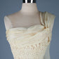 Girlhomeshops - Robe de soirée courte en satin jaune pastel, exquise, en dentelle, gh5640