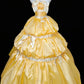 Yellow long satin ball gown gh6830