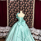 Blue rhinestone long satin ball gown evening gown graduation gown adult ceremony gown gh4766