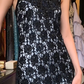 Black Halter High Neck Evening Gown Sleeveless Floral Lace Beaded High Slit Long Prom Dress gh9720