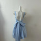 Pink/Blue Cute and Sweet Backless Square Neck Short Dress 11283
