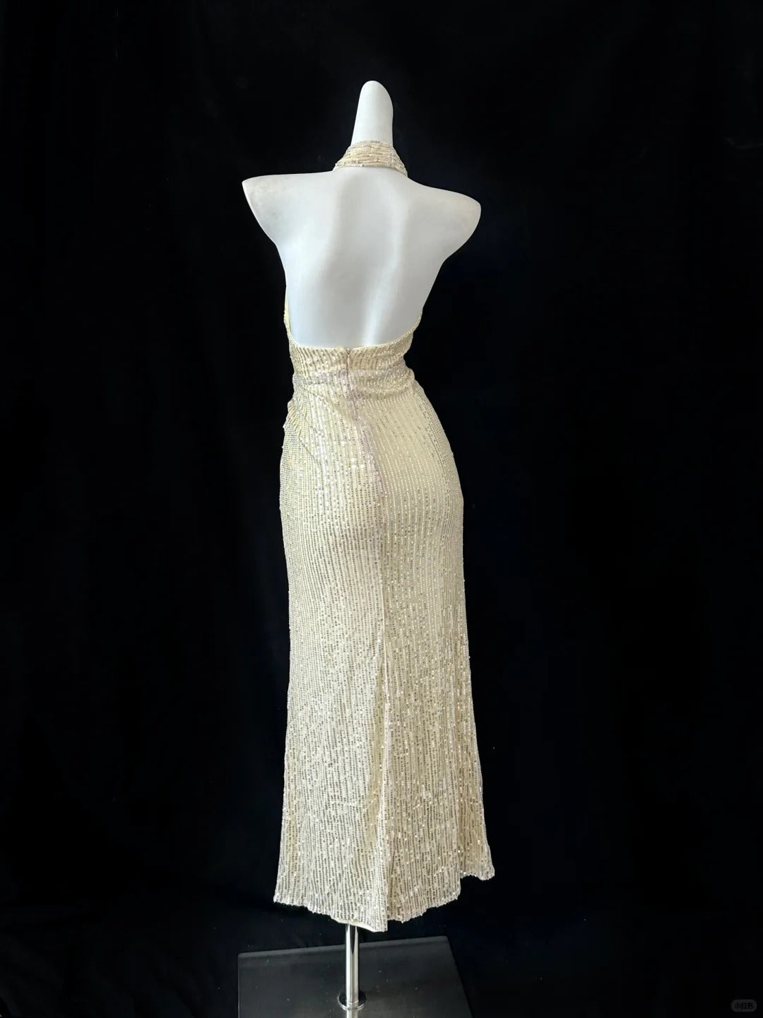 Gold Sequin Elegant Long Ball Gown Evening Dress Party Dress gh4477