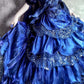 A gorgeous, shimmering blue long tulle ball gown gh6848