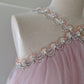 Light Pink/Blue Chiffon Rhinestone Strapless Cake Layered Ruffles Elegant Sweet Long Party Dress Prom Dress Evening Dress gh4760
