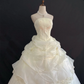 Light Apricot Strapless Romantic Gown, Cinched Waist, Voluminous Princess Skirt, Wedding Dress & Bridal Gown gh8220
