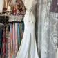 White Spaghetti Strap Waist-Cinched Bodycon Sexy Elegant Evening Party Gown gh7192