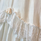 White Vintage Short Sleeve Court Style Flared Evening Gown gh7136