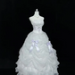 Lavender Strapless Cinched Waist Voluminous Princess Skirt Romantic Dress, Wedding Gown gh8001