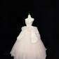 Blush Pink Spaghetti Straps Cinched Waist Voluminous Princess Skirt Long Romantic Dress, Wedding Gown gh7832
