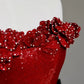 Girlhomeshops - Robe de soirée longue rouge brillante à paillettes gh5120