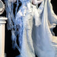 Retro elegant long evening gown, mermaid princess maximalism gh6846