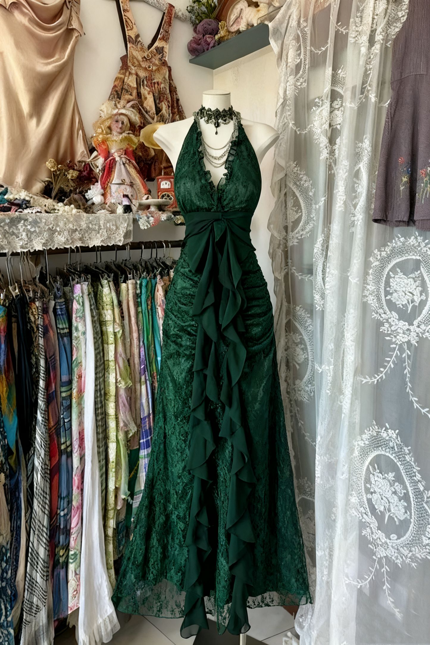 Schwarz/Rot Süße Vintage Mode Rückenfreies Langes A-linie Chiffon Tüll Ballkleid Abendkleid Geburtstagskleid gh4244
