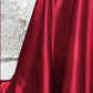 Red delicate floral long elegant satin ball gown evening dress gh4436