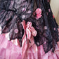 Girlhomeshops-Pink Floral Lace Tulle Floor-Length Ball Gown gh5302
