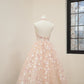 Girlhomeshops - Robe de soirée longue en tulle à paillettes et motif floral rose, robe de bal, robe d'anniversaire, gh5071