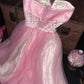 Rosa Homecoming-Kleid Wunderschönes, perlenbesetztes, kurzes Ballkleid aus Tüll, Abendkleid gh4418
