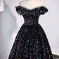 Midnight Galaxy – schulterfreies, funkelndes Pailletten-Abendkleid gh7072