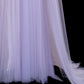 Robe de soirée féérique de luxe, style onirique, en tulle violet clair, sans bretelles et avec traîne - Thème Starlight, pour dîner ou bal gh6562