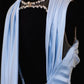 Girlhomeshops - Robe de soirée longue en satin bleu à perles exquises, robe de bal, robe de soirée, gh5379