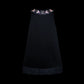 Girlhomeshops-Schwarzes, exquisites, florales, elegantes, kurzes Satin-Heimkehrkleid für Mädchen, Geburtstagskleid, gh5371