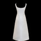 Girlhomeshops - Weißes, zart geblümtes, kurzes Satin-Heimkehrkleid, Geburtstagskleid, gh5375