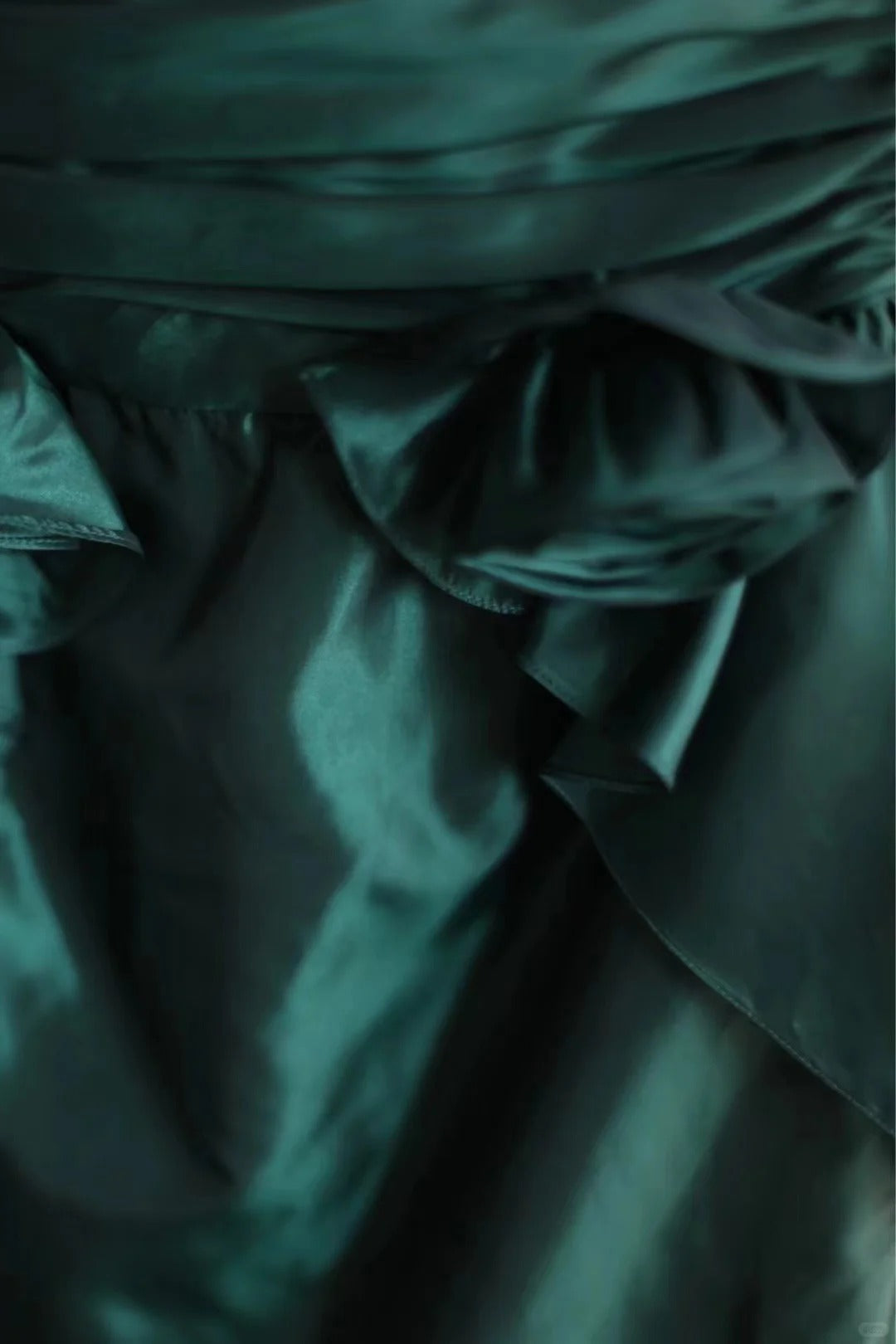 Robe de soirée courte en satin à fleurs vertes, robe de bal, robe de remise de diplôme, gh4494