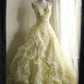 Girlhomeshops-Yellow Retro Halter Neck Heavy Puff Princess Wedding Dress gh5425