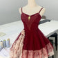 Green/Red Sweet Cute Elegant Pretty Spaghetti Strap Short Chiffon Homecoming Dress Prom Dress Evening Dress Party Dress gh4192