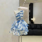 Summer girls blue chiffon short homecoming dress prom dress evening dress birthday dress gh4534
