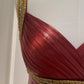 Leather red vintage dress gh6796