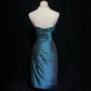 Peacock blue simple short fashion pleated homecoming dress prom dress evening dress gh4365