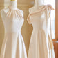 Champagne Color Gentle Elegant Fashion Retro Long Satin Ball Gown Evening Gown Wedding Guest Party Dress Bridesmaid Dress Prom Dress gh3994
