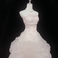 Blush Pink Strapless Cinched Waist Voluminous Princess Skirt Romantic Dress, Wedding Gown gh8051