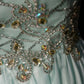 Green Gorgeous Shiny Elegant Exquisite Gemstone Beaded Tulle Long Backless Ball Gown Evening Gown Party Dress Prom Gown gh3849