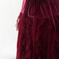 Burgundy Vintage Long Satin Ball Gown Birthday Party Dress Evening Dress gh4409