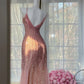 Pink Romantic Fairy Exquisite Bead Decoration Medium/Short Chiffon Date Dress Party Dress gh6912