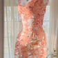 Orange Grapefruit Luxurious Sfumato Exquisite shiny Beads Short sequins Chiffon Fairy Homecoming Dress Prom Dress Evening Dress Cocktail Party Dress Prom Dress Date Dress gh3991