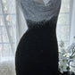 Black Silver Gorgeous Shiny Fashion Gradient Suspender Long Sequin Prom Dress Evening Dress Party Dress gh4004