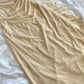 Cremegelb glänzendes elegantes exquisites Perlenträger langes Chiffon-Ballkleid, Abendkleid, Partykleid, Abschlusskleid gh3508