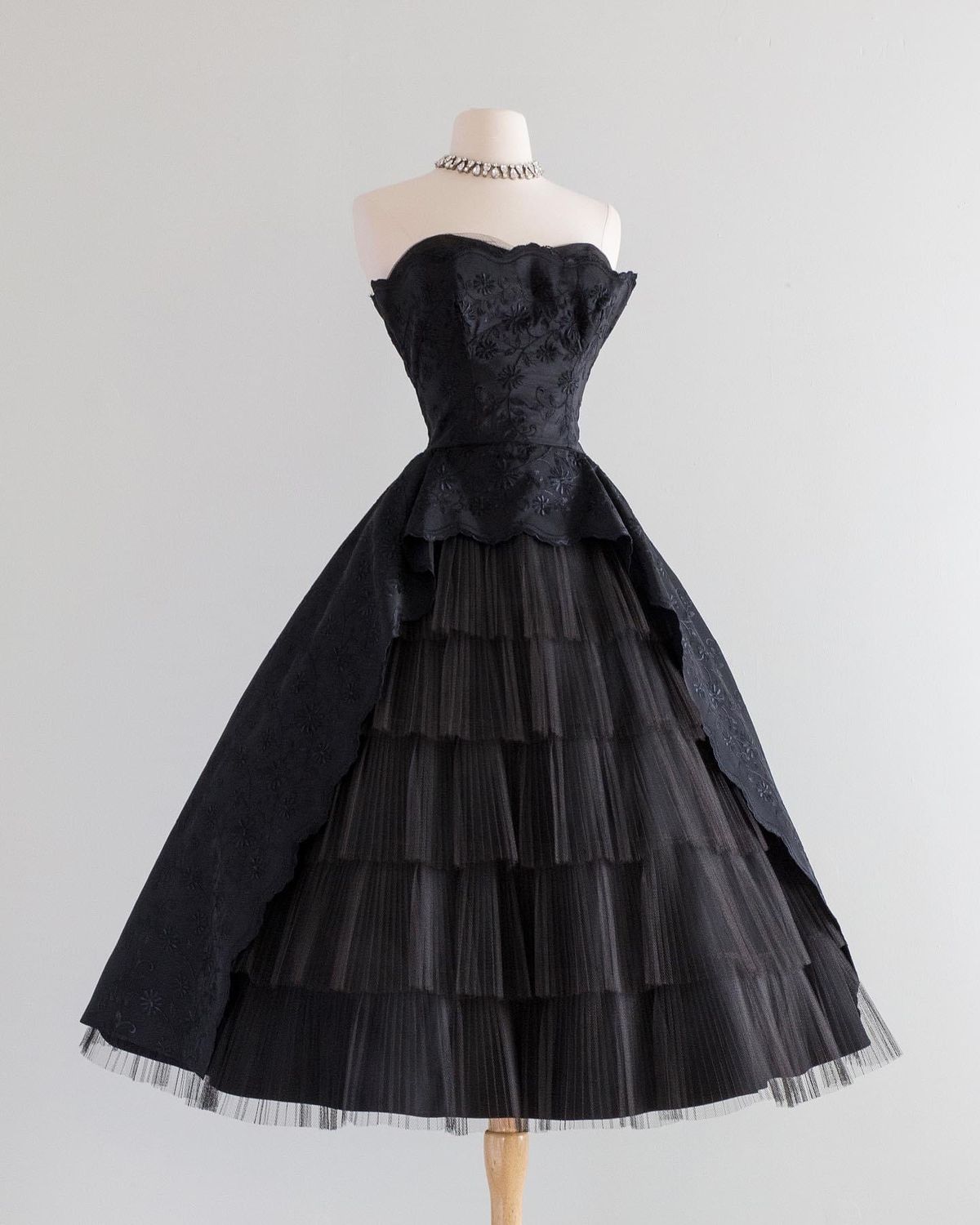 girlhomeshops--WBlack tulle midi prom dress homecoming dress formal dress gh5585