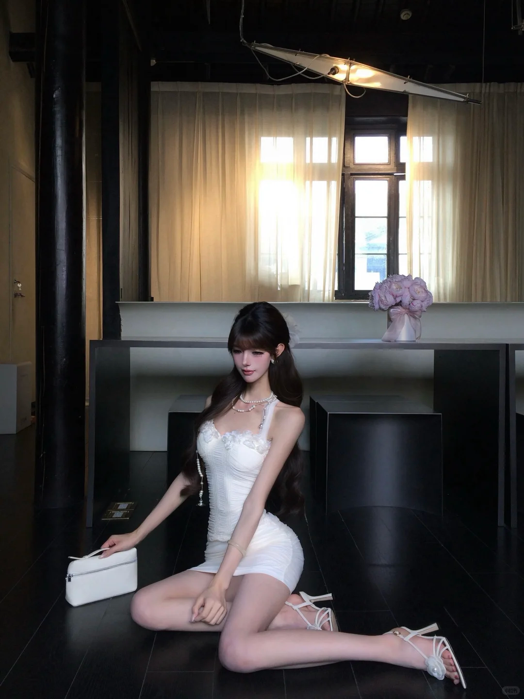 White Spaghetti Straps Homecoming Dress Bodycon Mini Prom Gown gh9411