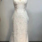 Weißes Ballkleid Hochzeitsempfangskleid Spitzenabendkleid gh2626