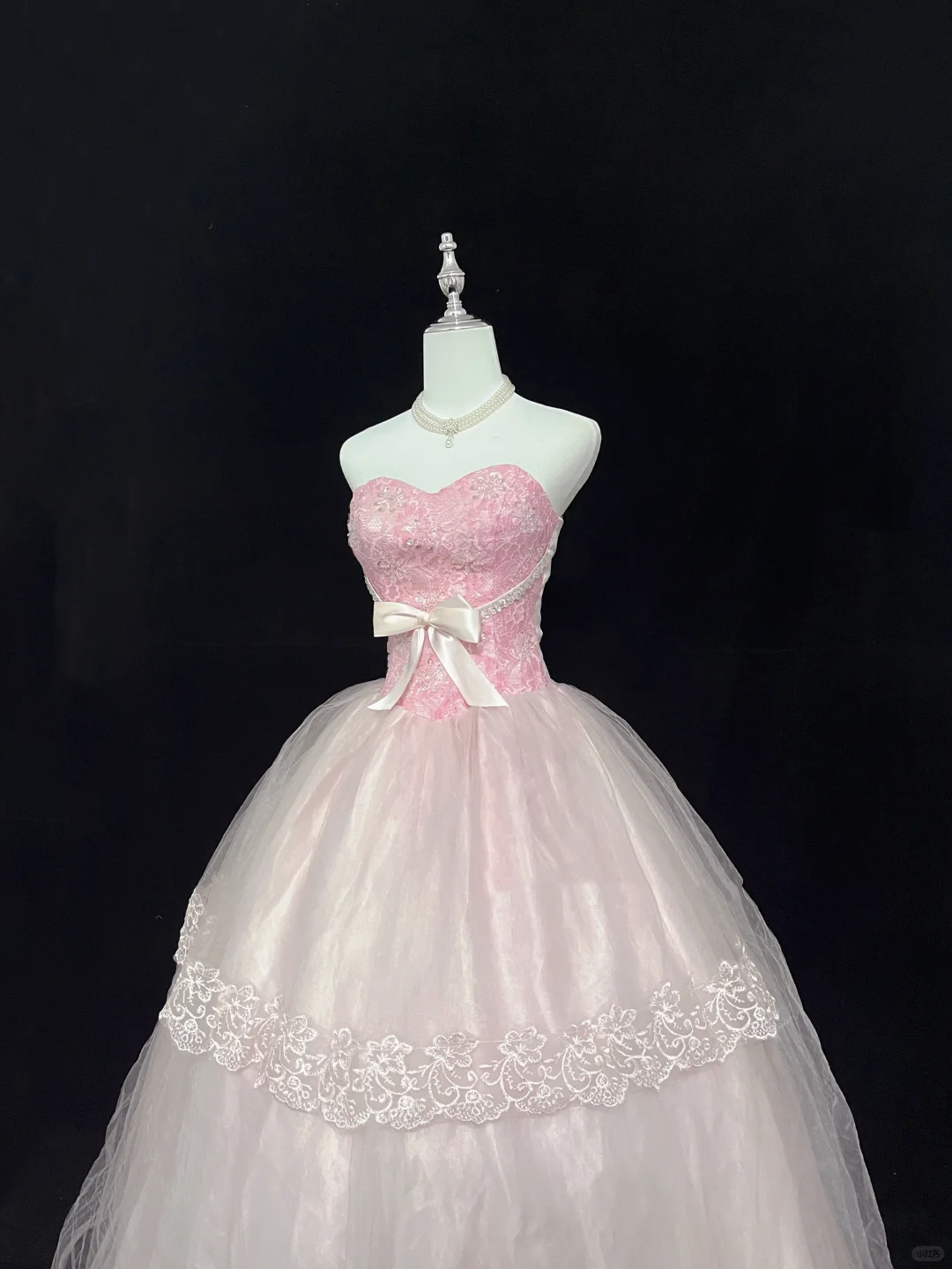 Blush Pink Gradient Strapless Cinched Waist Voluminous Princess Skirt Romantic Dress, Wedding Gown gh8047