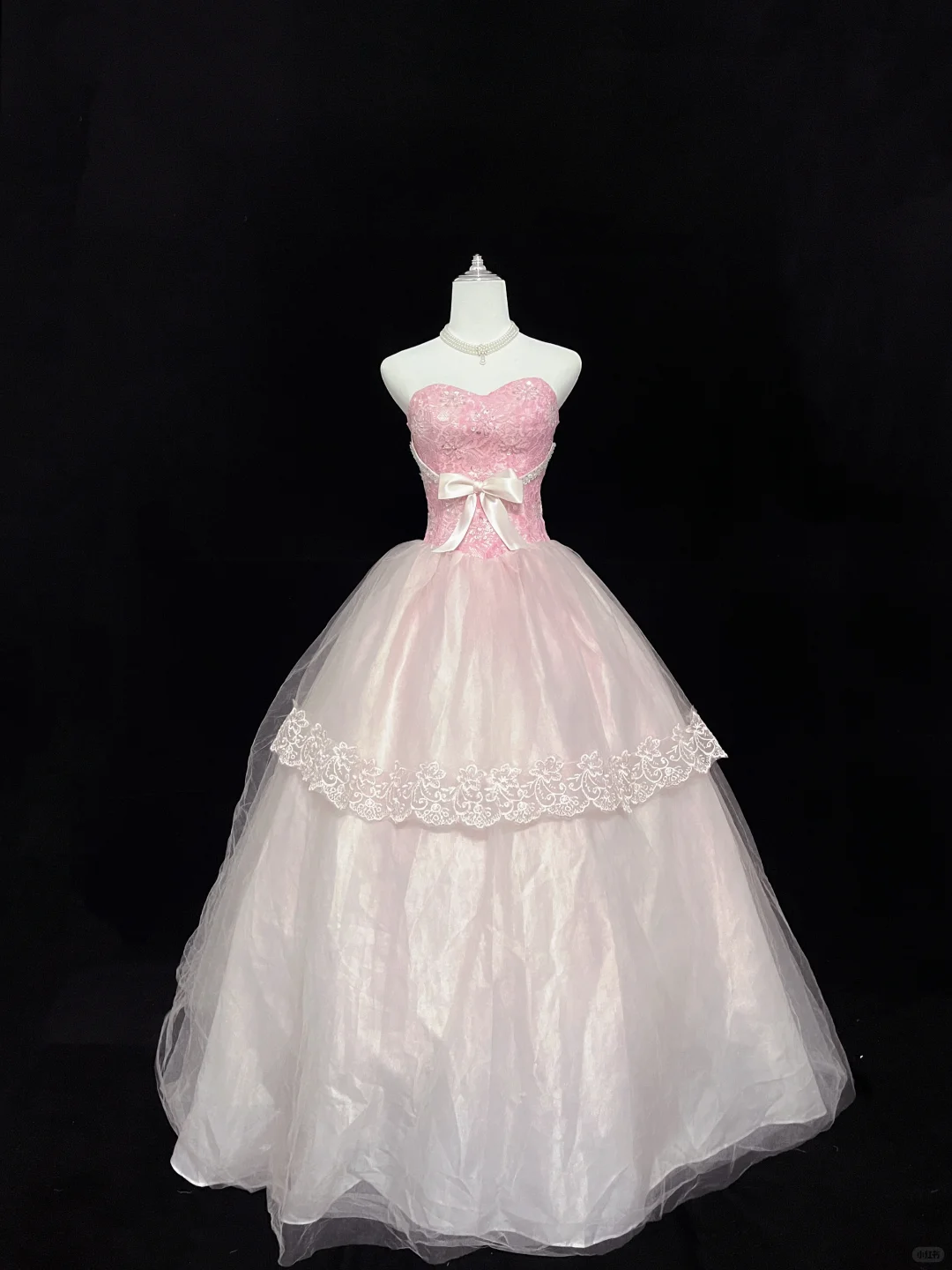 Blush Pink Gradient Strapless Cinched Waist Voluminous Princess Skirt Romantic Dress, Wedding Gown gh8047